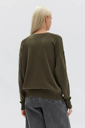 Assembly Cotton Cashmere Lounge Sweater Pea Marle