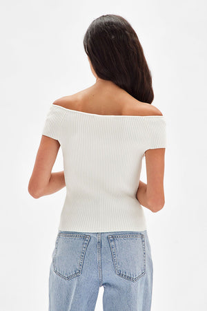 Assembly Lillian Knit Top Antique White
