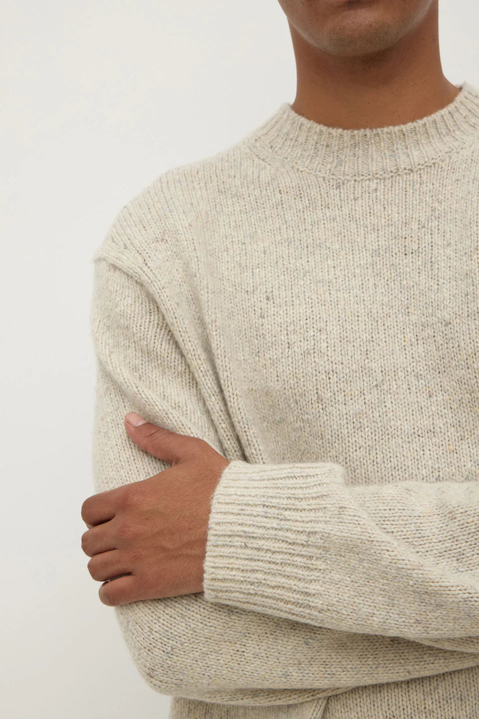 Assembly Lief Wool Blend Knit Oat Marle