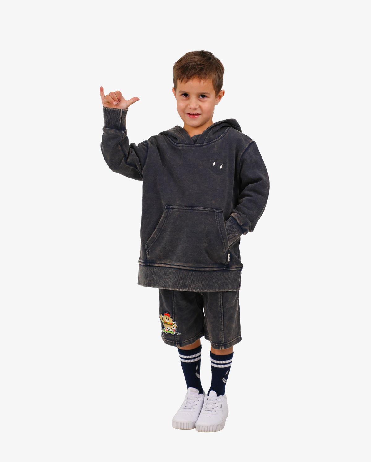 Band of Boys Navy Wash Burger Repeat Hood