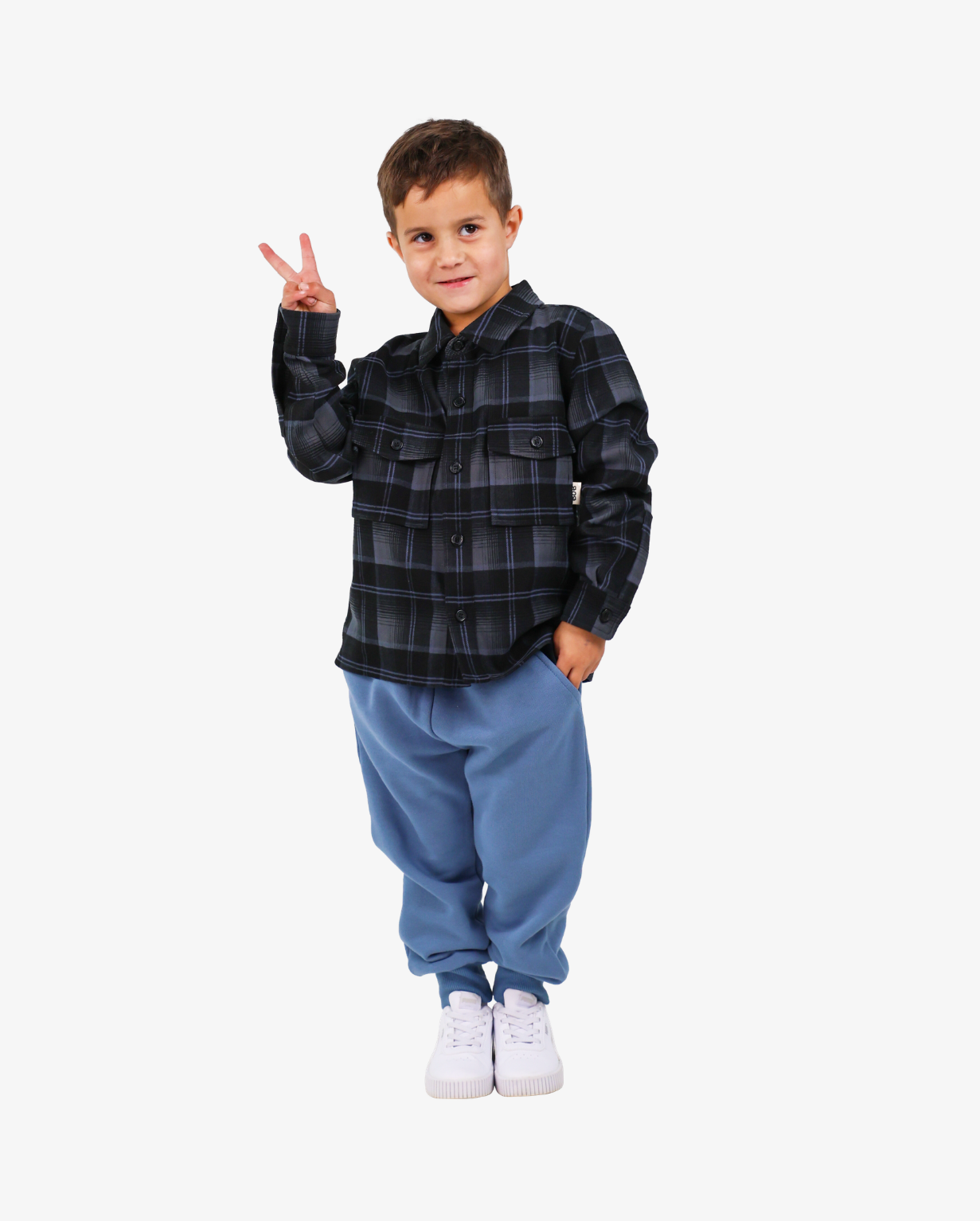 Band of Boys Smiley Check Shirt