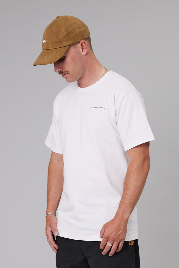 Just Another Fisherman Bonfire Sea Tee White