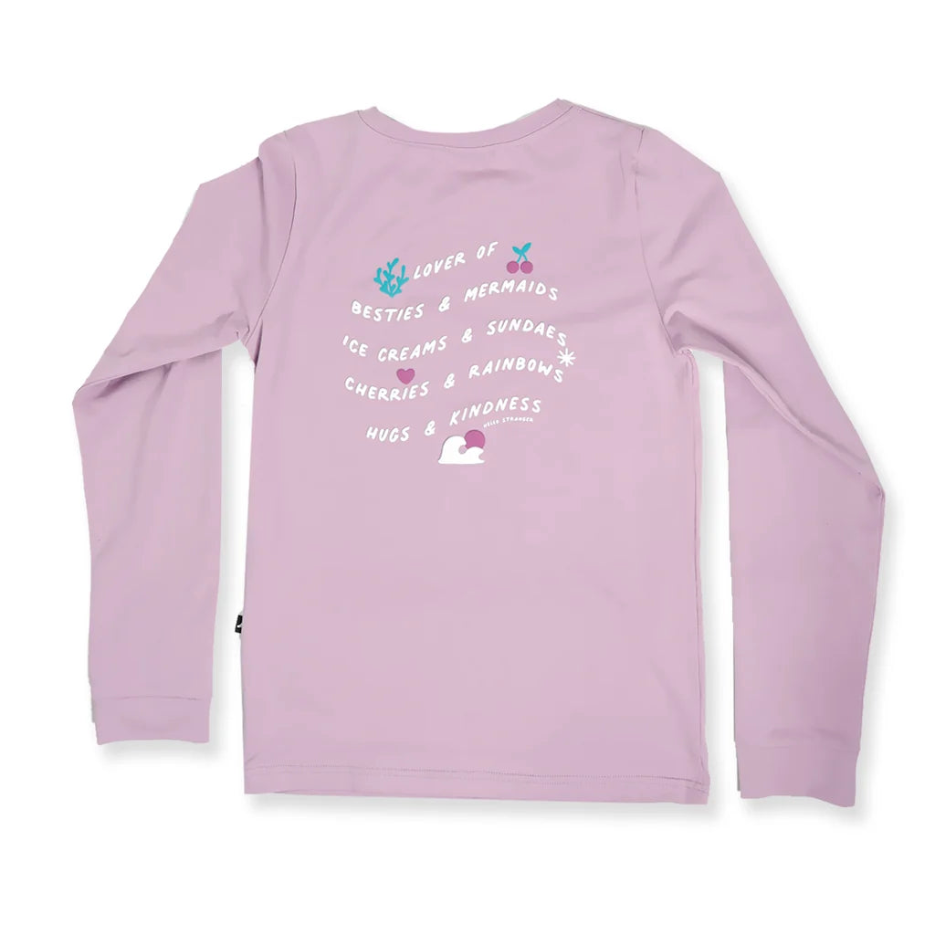 Hello Stranger Girls Bestie L/S Tee Purple