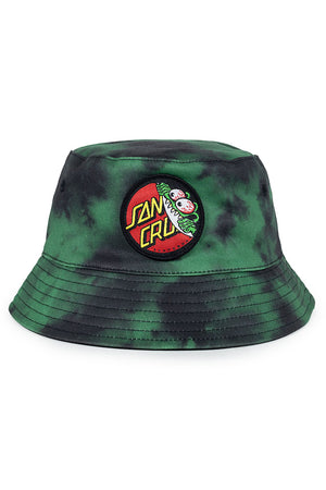 Santa Cruz Beware Dot Bucket Hat Green Tie Dye