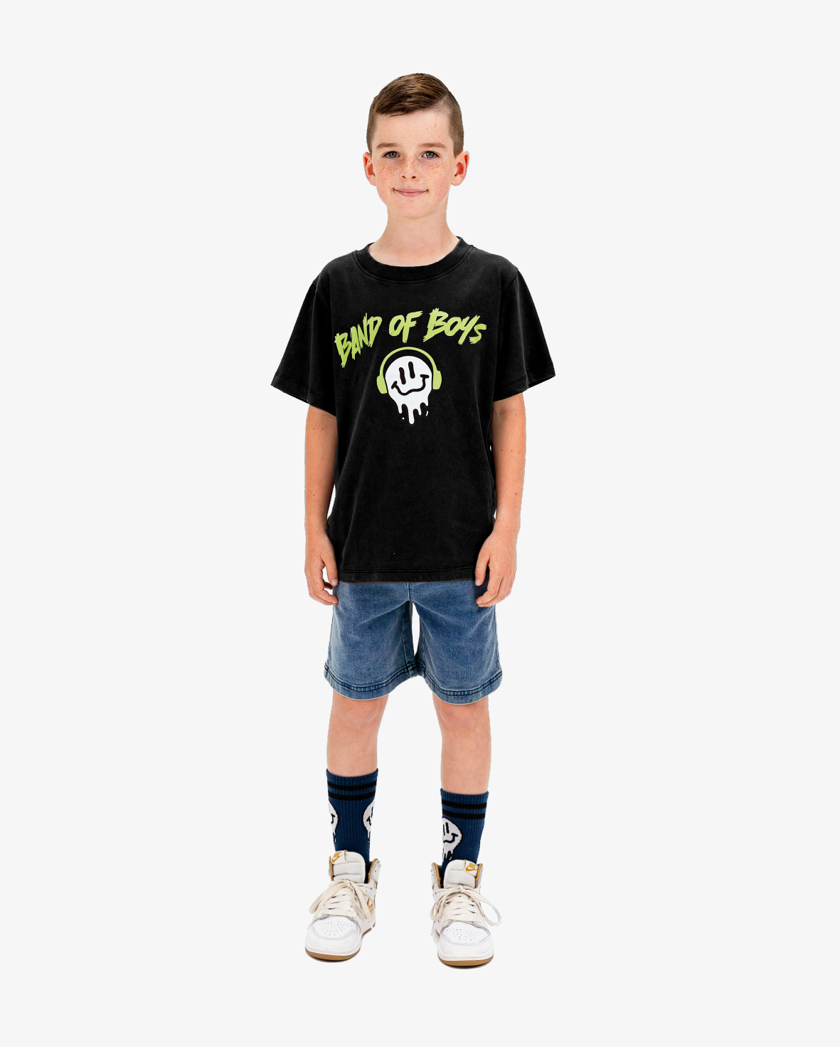 Band Of Boys Black Wash BOB Smile Tee