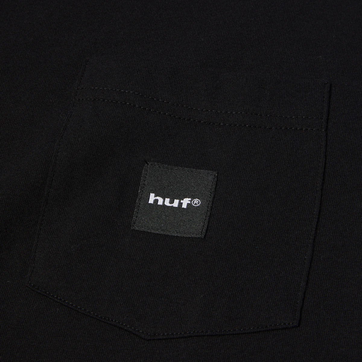 HUF Box Logo S/S Pocket Tee Black