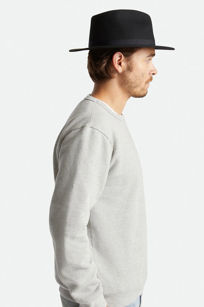 Brixton Messer Packable Fedora Black/Black