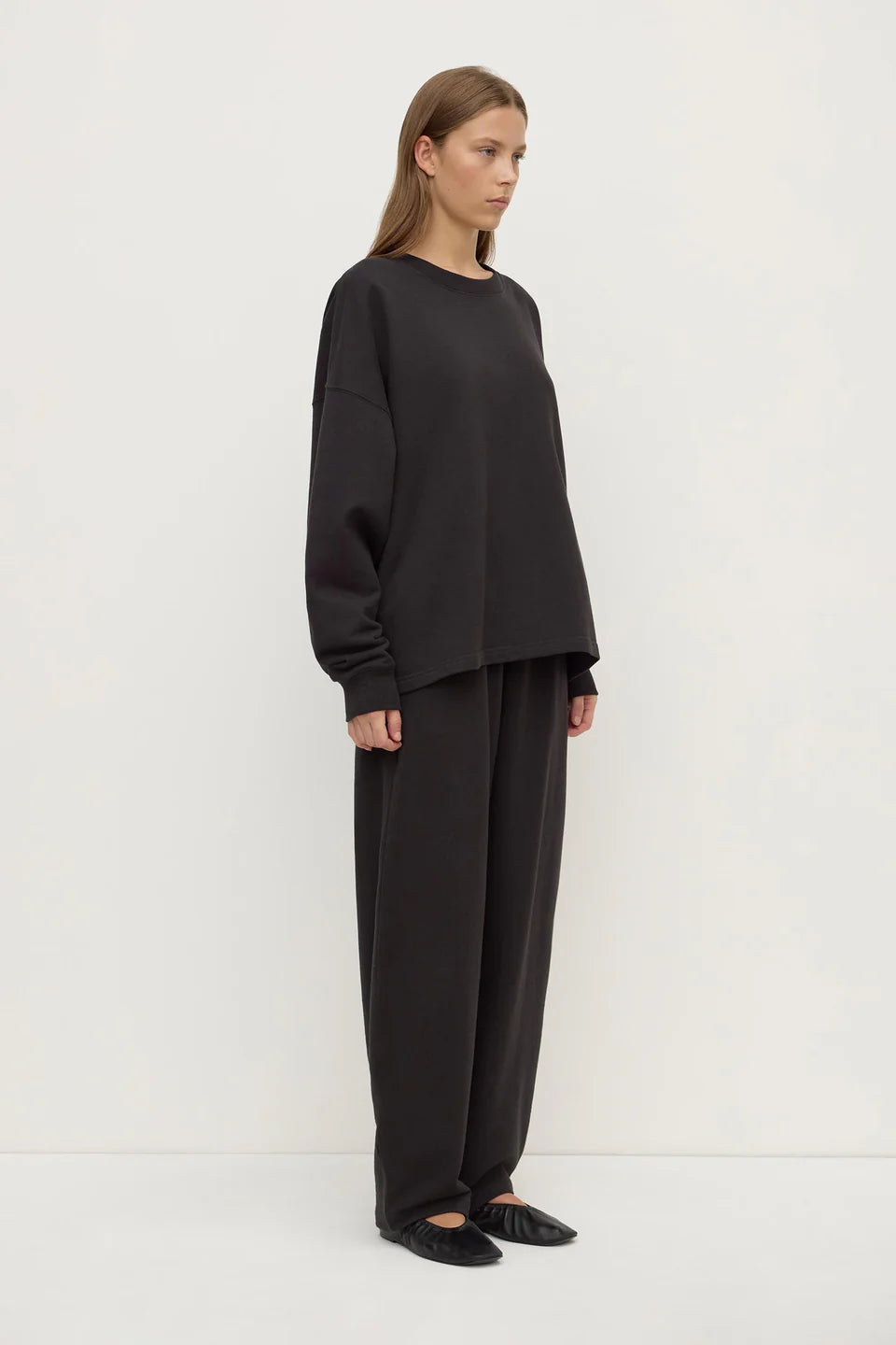 Assembly Brushed Cotton Lounge Sweater Black