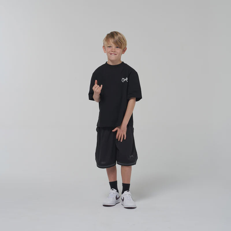 Crate Kids Scripted Box Fit Tee Black