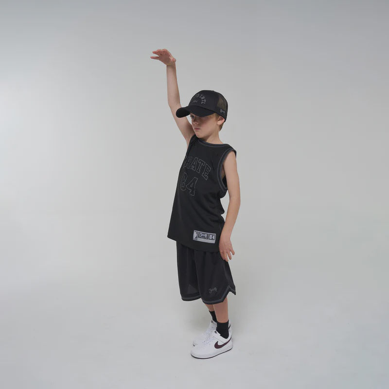 Crate Kids 84 Team Singlet Black