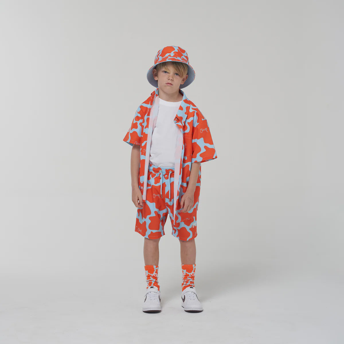 Crate Kids Party Time Swim Shorts Orange / Light Blue