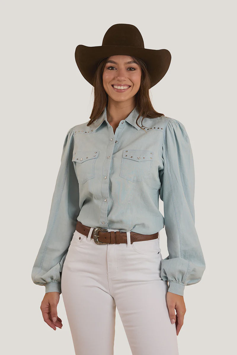 Ringers Western Camila Womens Blouse - Chambray