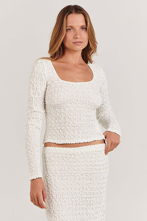 Charlie Holiday Gabby Top White