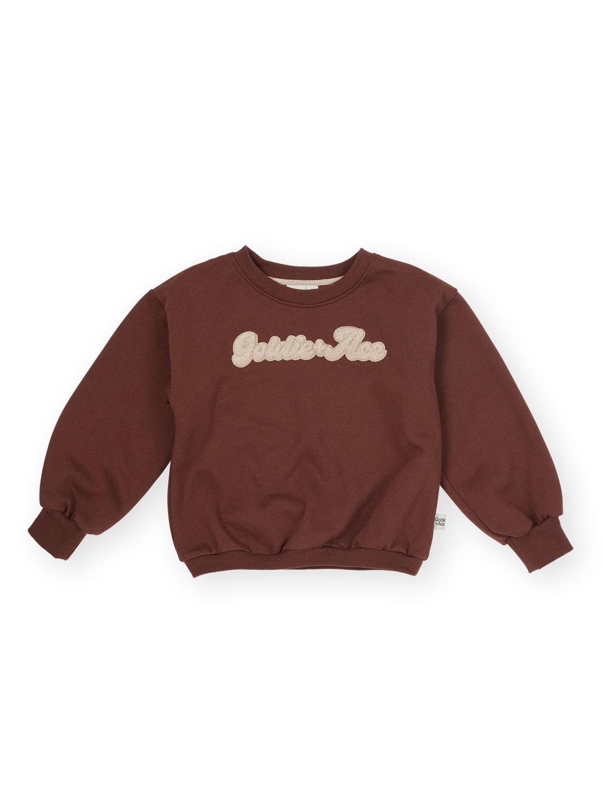 Goldie + Ace Comfy Embroidered Sweater Chestnut