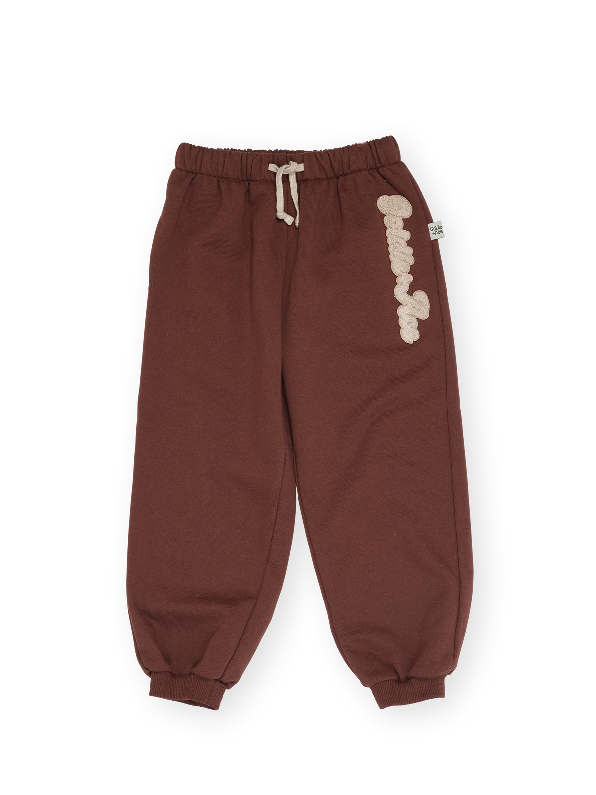 Goldie + Ace Comfy Embroidered Sweatpants Chestnut