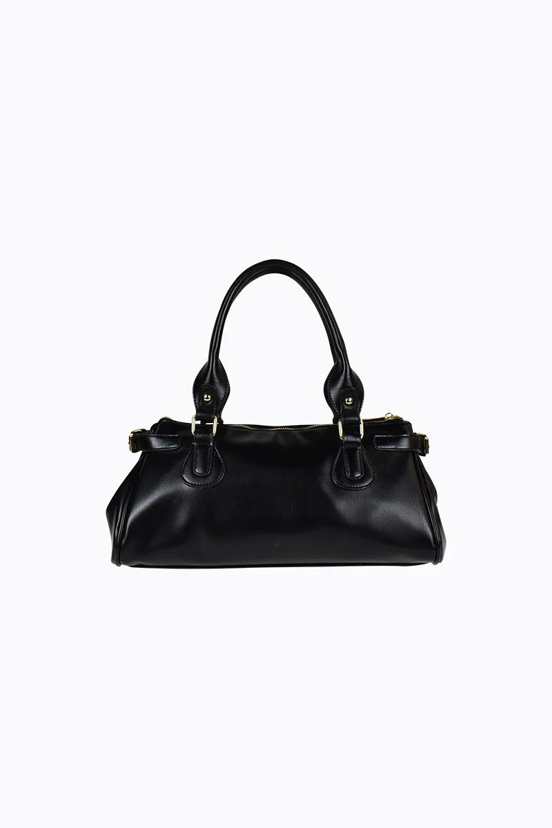 Peta + Jain Complex Handbag Black Grain/Gold