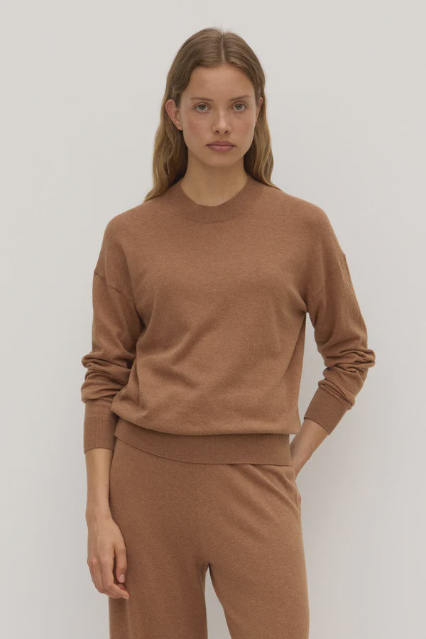 Assembly Cotton Cashmere Lounge Sweater Fawn