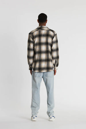 Crate Mason Flannel Shirt Tan/Grey