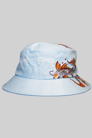 Crate Unisex Koi Fish Bucket hat - Powder Blue