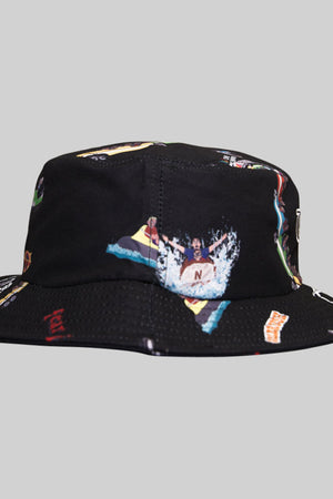 Crate Unisex Rainbows End All Over Print Bucket Hat - Black