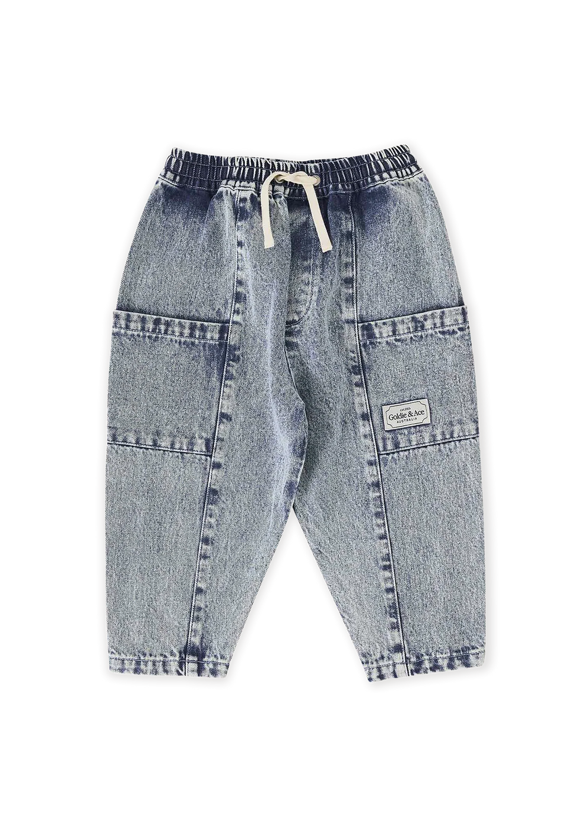 Goldie + Ace Kit Denim Pocket Pant Light Denim