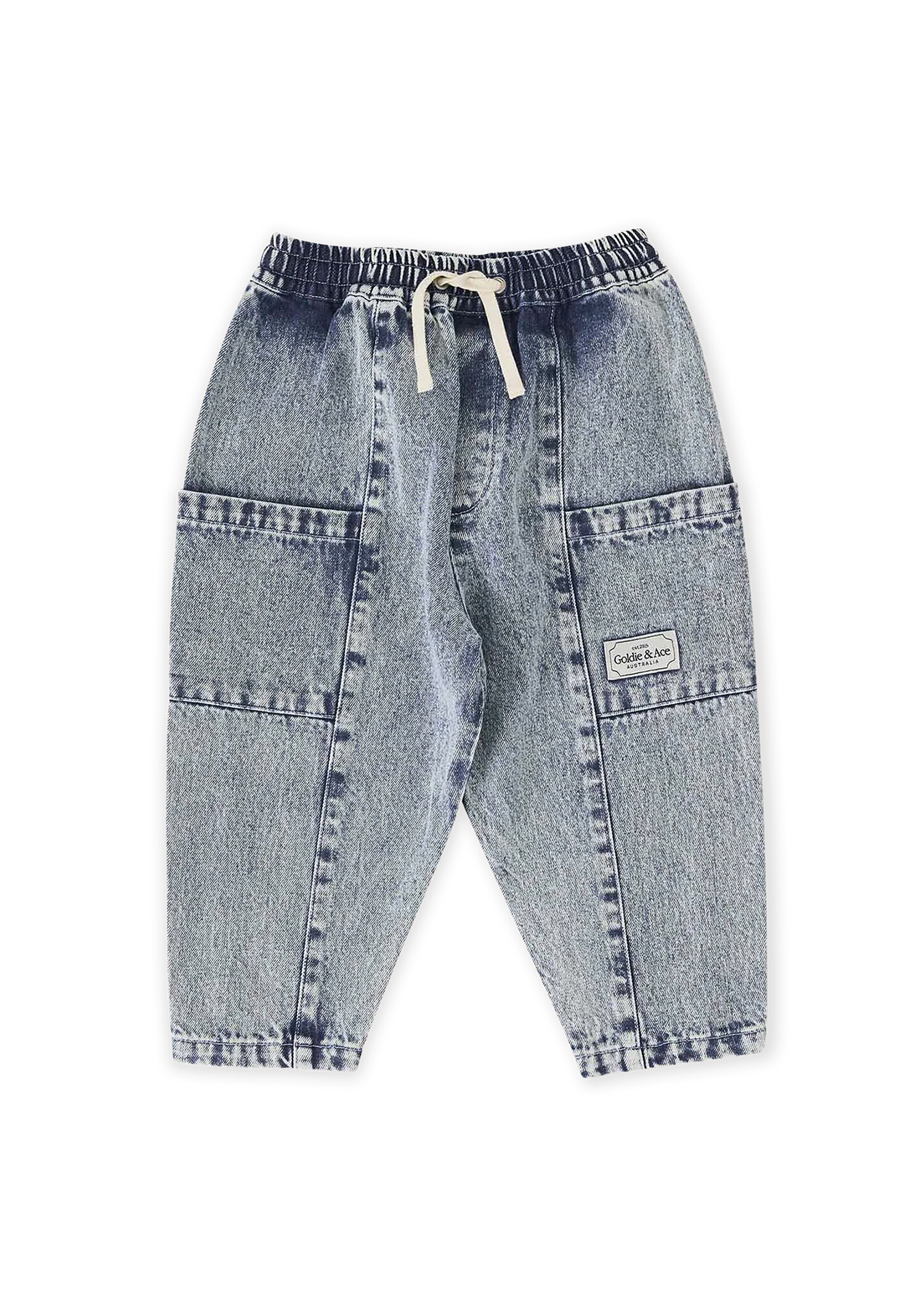 Goldie + Ace Kit Denim Pocket Pant Light Denim