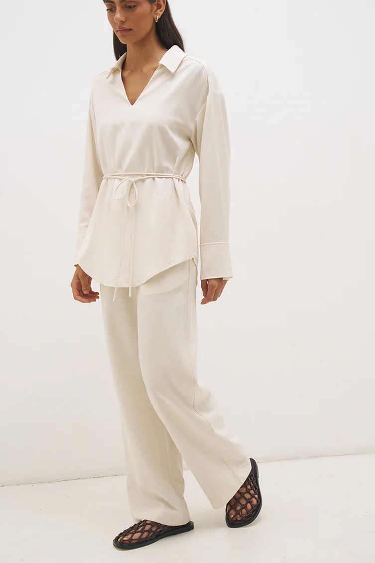 Mon Renn Elira Shirt Natural Fleck Cream