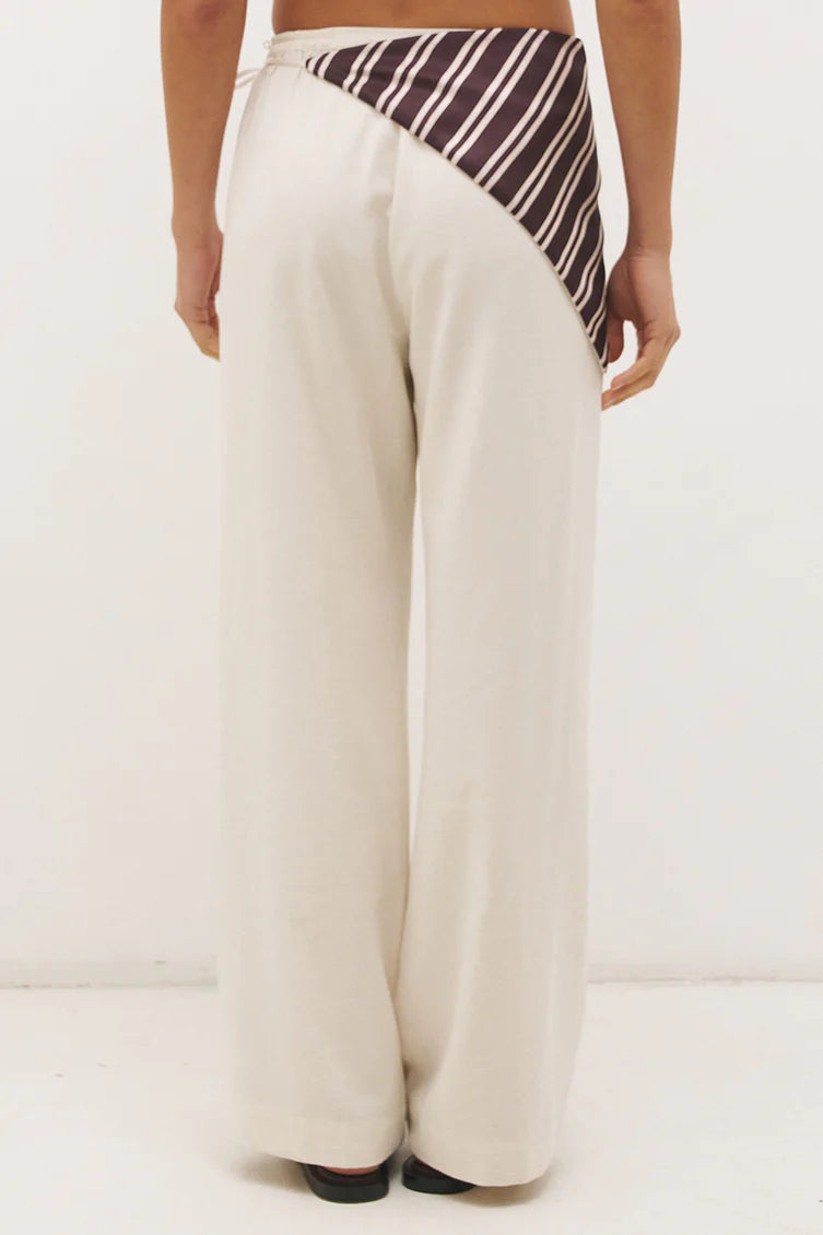 Mon Renn Elira Scarf Pant Natural Fleck Cream