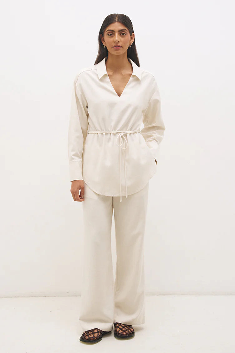 Mon Renn Elira Scarf Pant Natural Fleck Cream