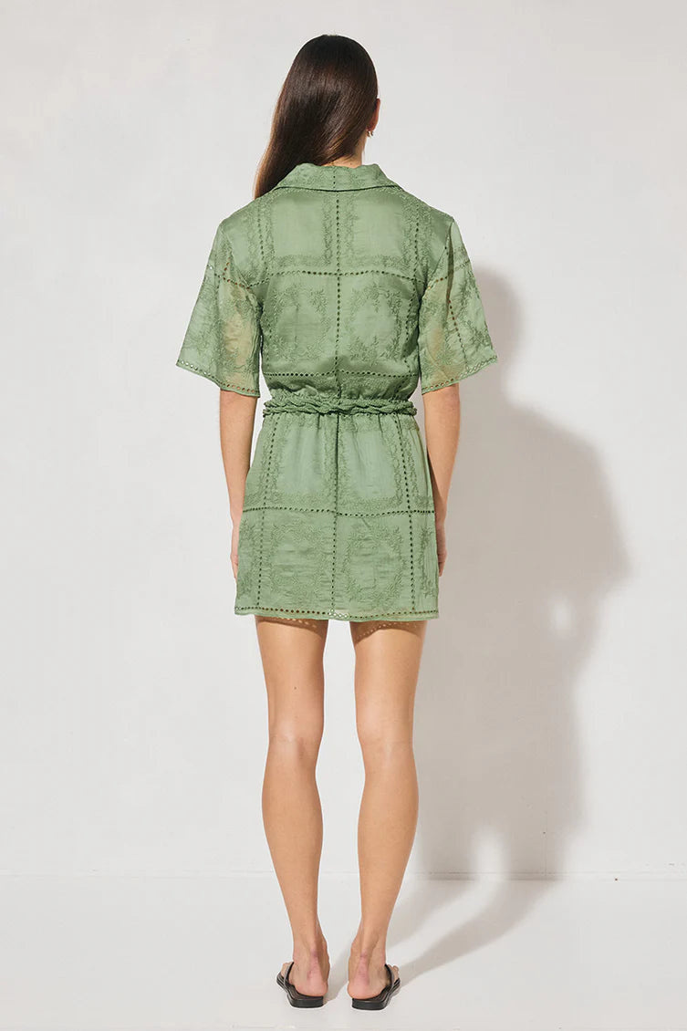 Mon Renn Elowen Mini Dress Nephrite Green