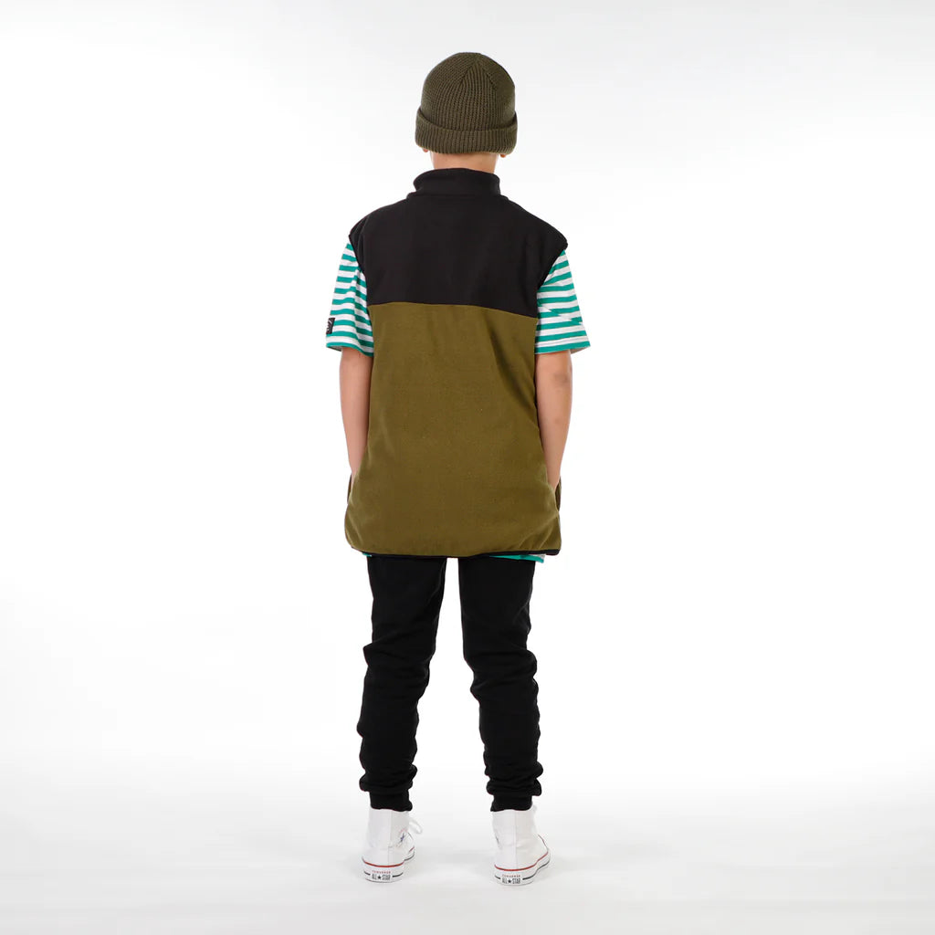 Hello Stranger Boys Everything Vest Black Khaki