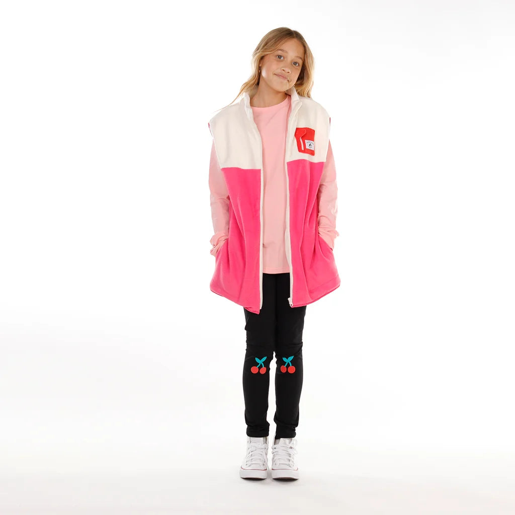 Hello Stranger Girls Everything Vest Cream Pink