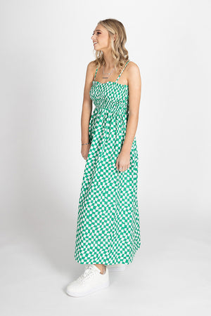 Federation Lolly Dress Green Check