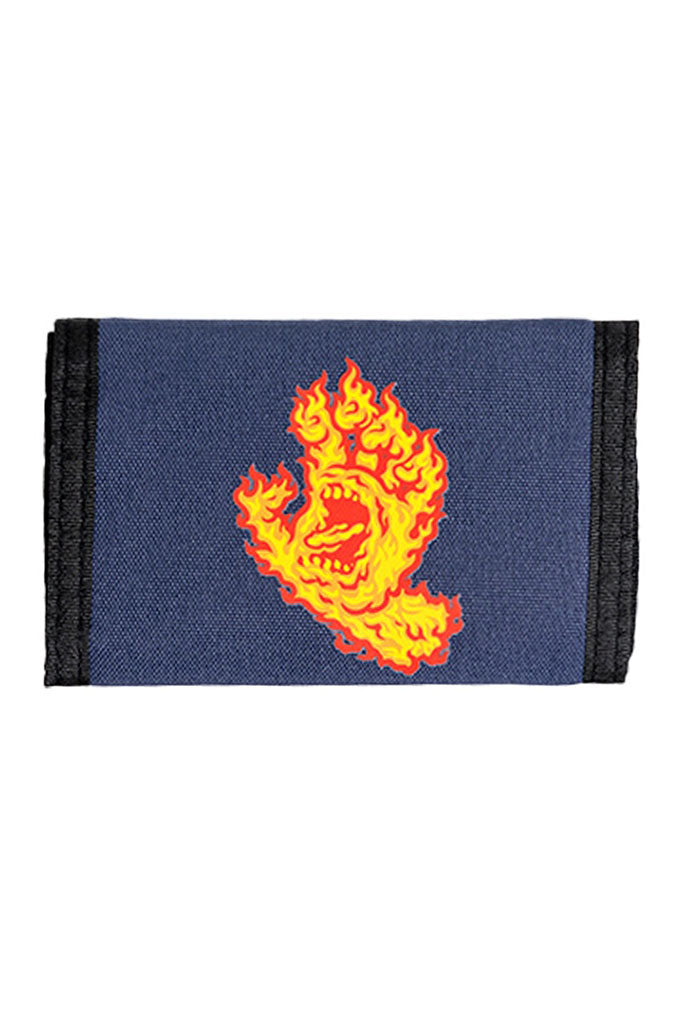 Santa Cruz Flaming Hand Wallet Navy