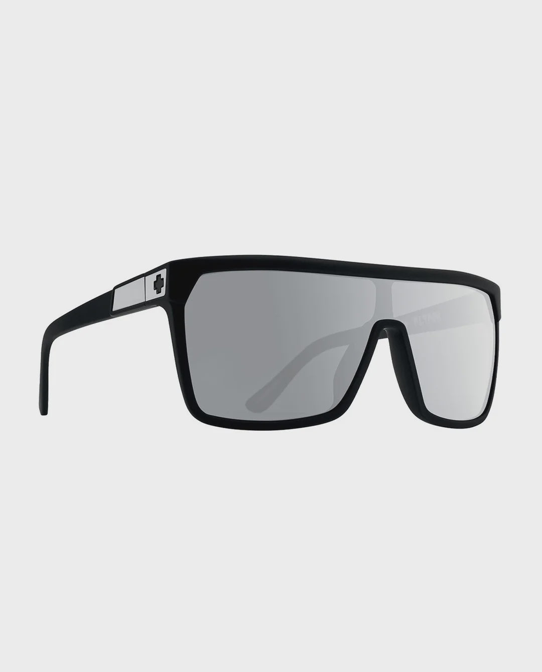Spy Flynn  Soft Matte Black Happy grey green Polar w/ Silver Spec Mirror