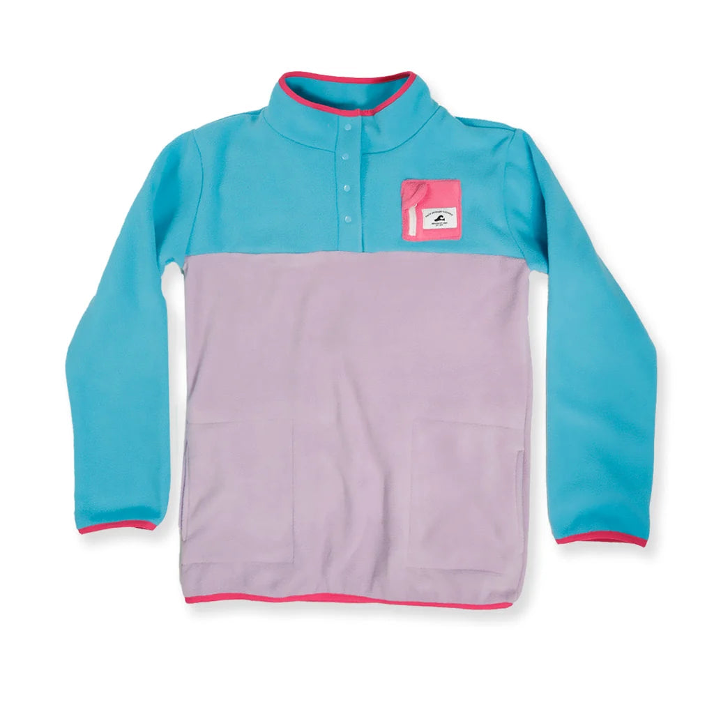 Hello Stranger Girls Adventure Fleece Purple Turquoise
