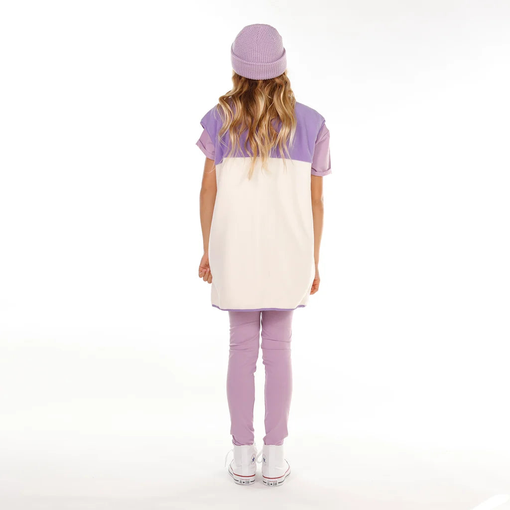Hello Stranger Girls Everything Vest Purple Cream