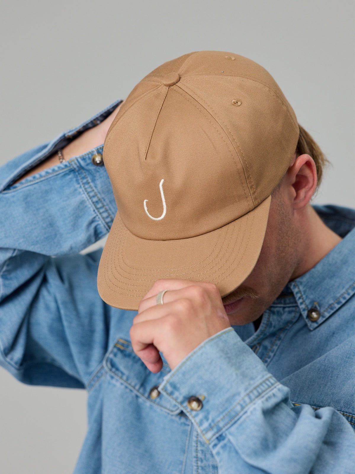 Just Another Fisherman Hook Ledger Cap Tan