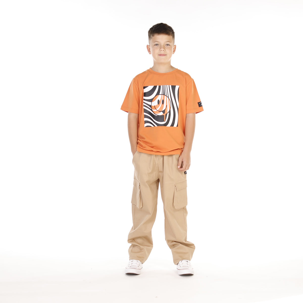 Hello Stranger Boys Happy Tee Orange