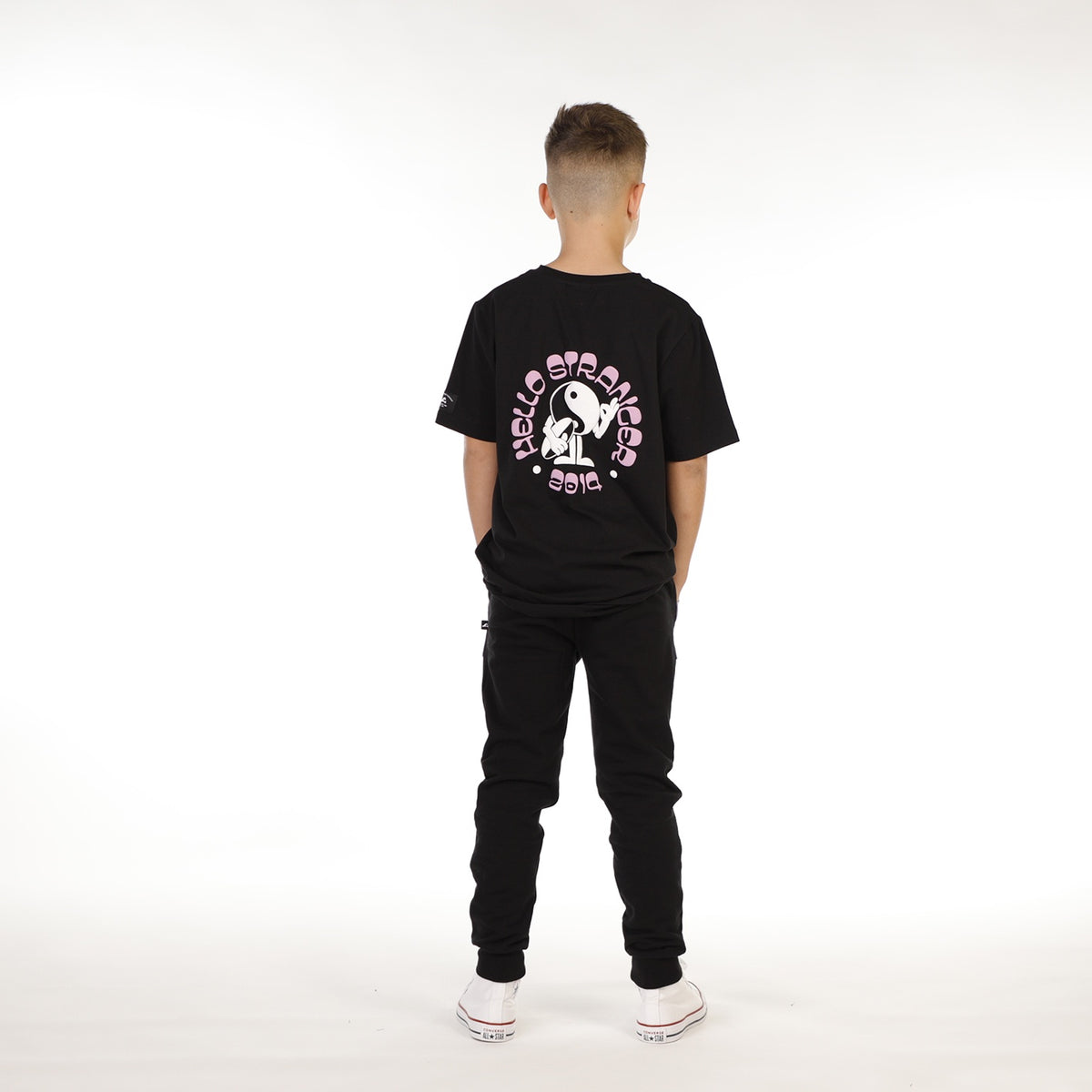 Hello Stranger Boys Peaceman Tee Black