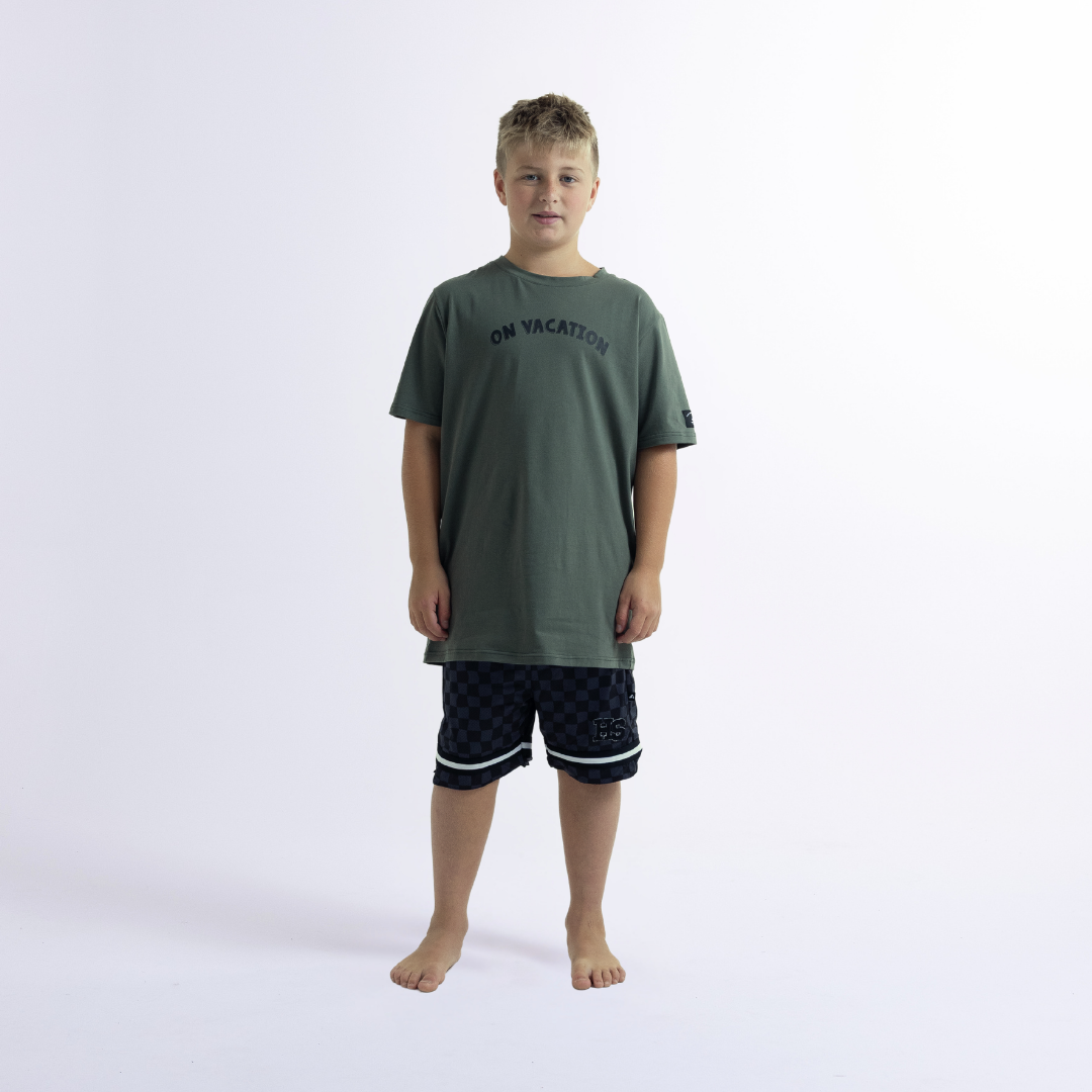 Hello Stranger On Vacation Tee Khaki