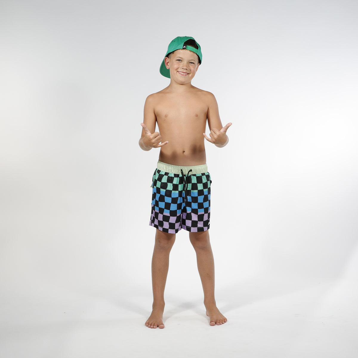 Hello Stranger Super Board Short – Multi Check