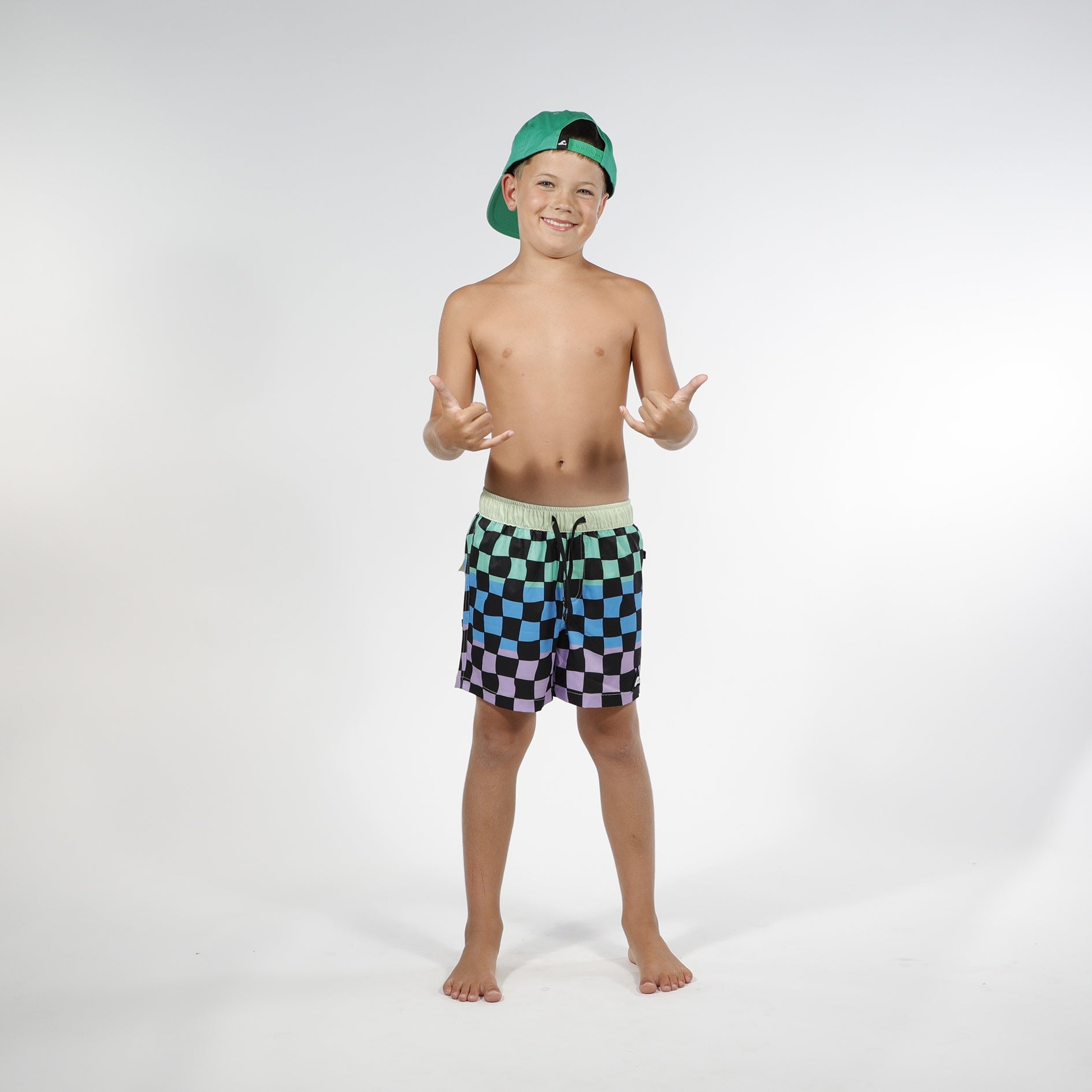 Hello Stranger Super Board Short – Multi Check