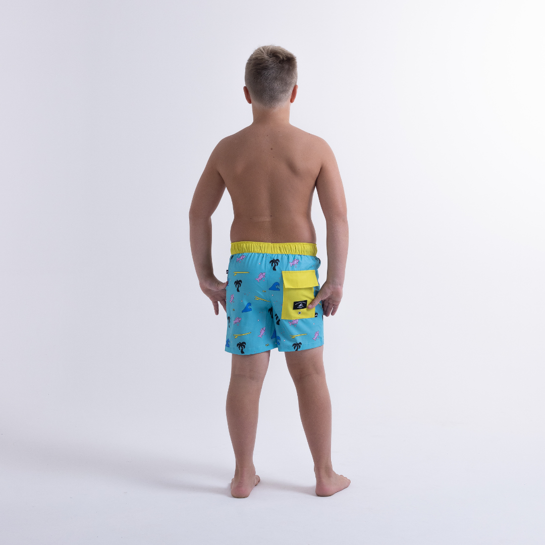 Hello Stranger Palms Board Short Turquoise