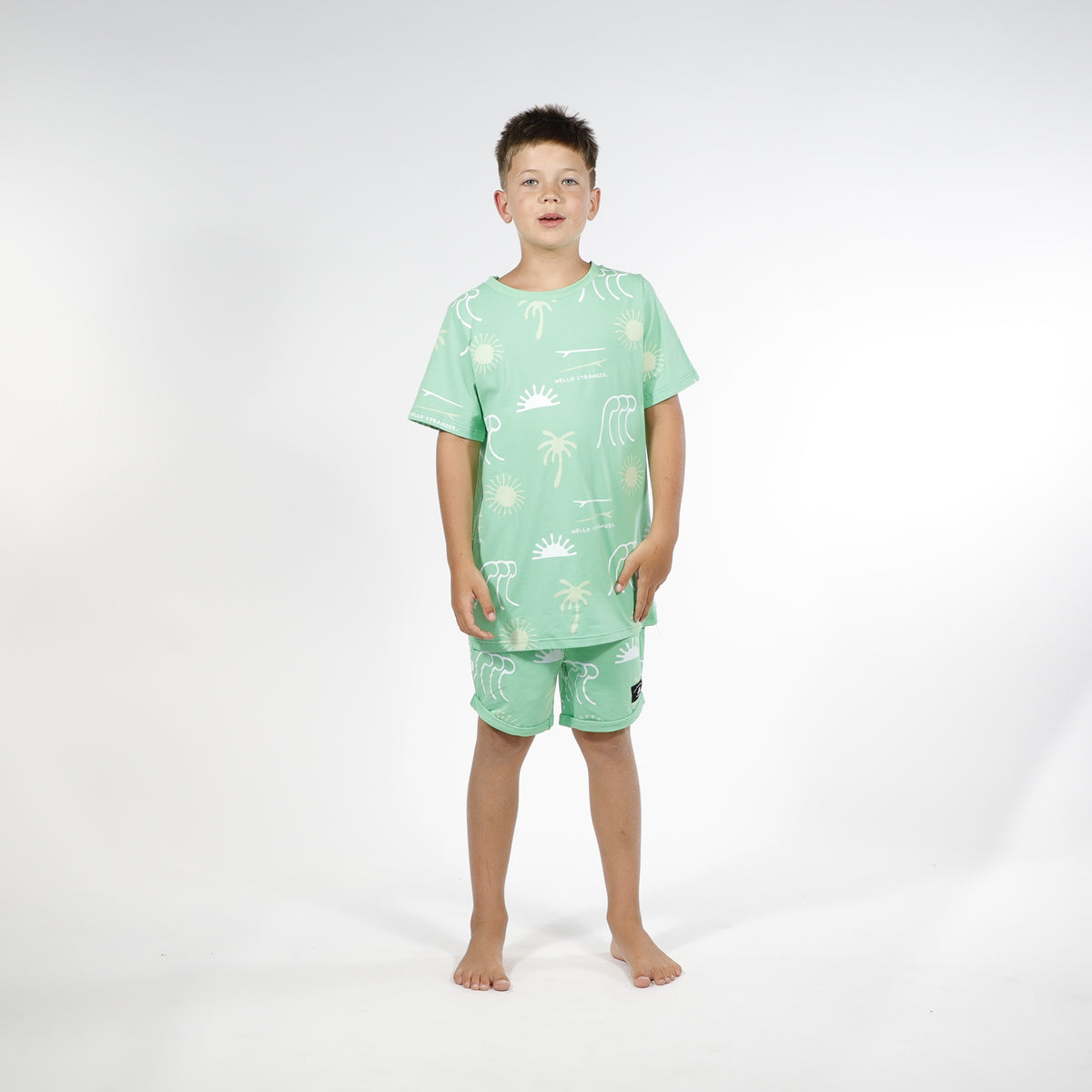 Hello Stranger Boys Summer PJs – Green
