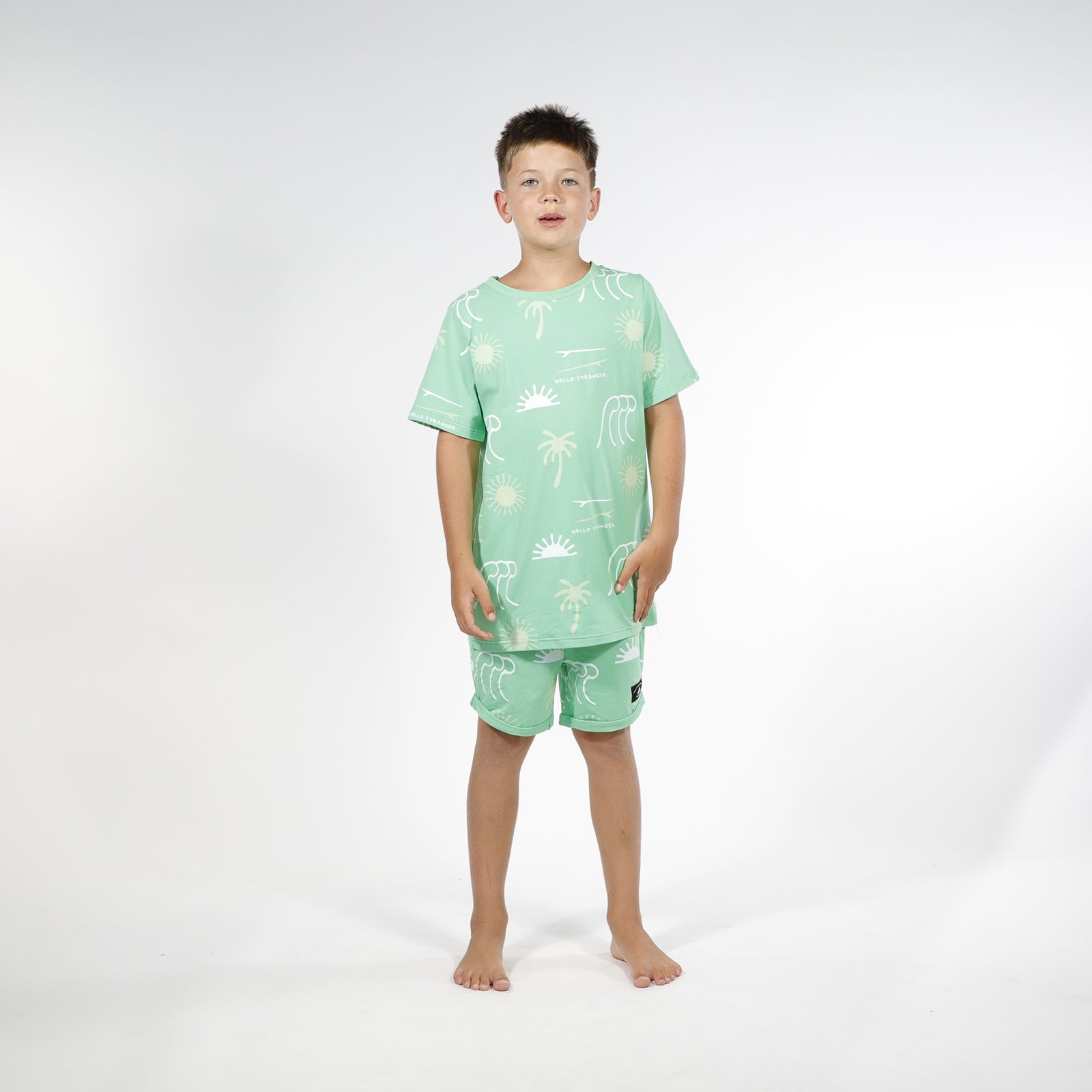 Hello Stranger Boys Summer PJs – Green