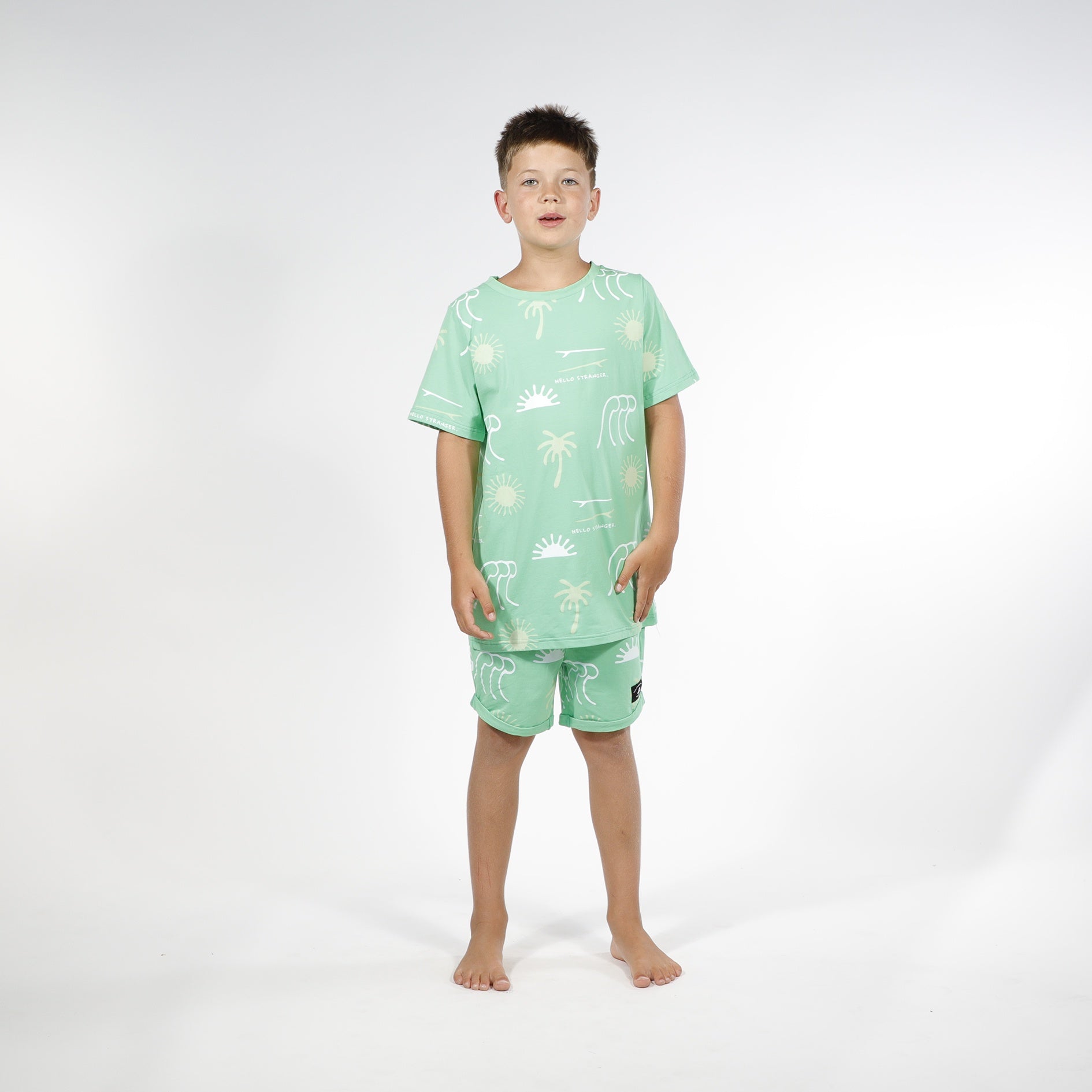 Hello Stranger Boys Summer PJs – Green