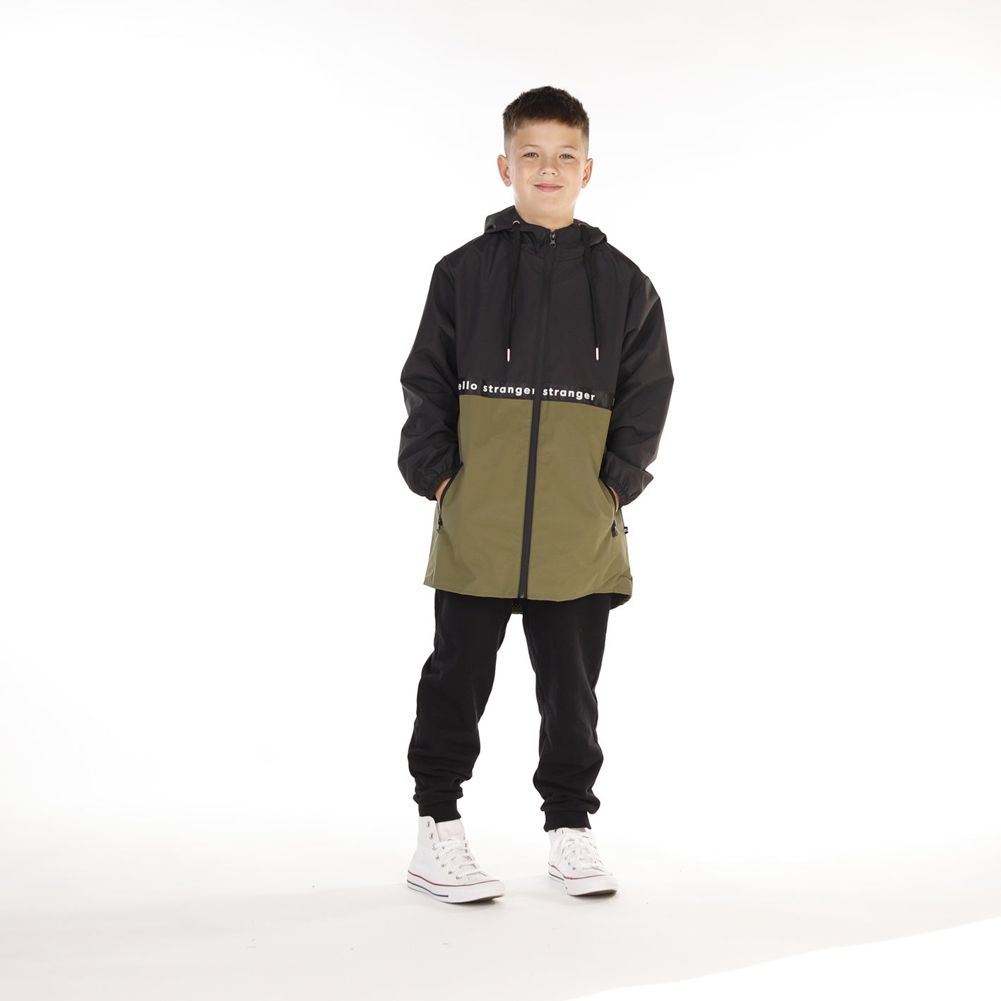 Hello Stranger Boys Better Days Jacket Khaki Black