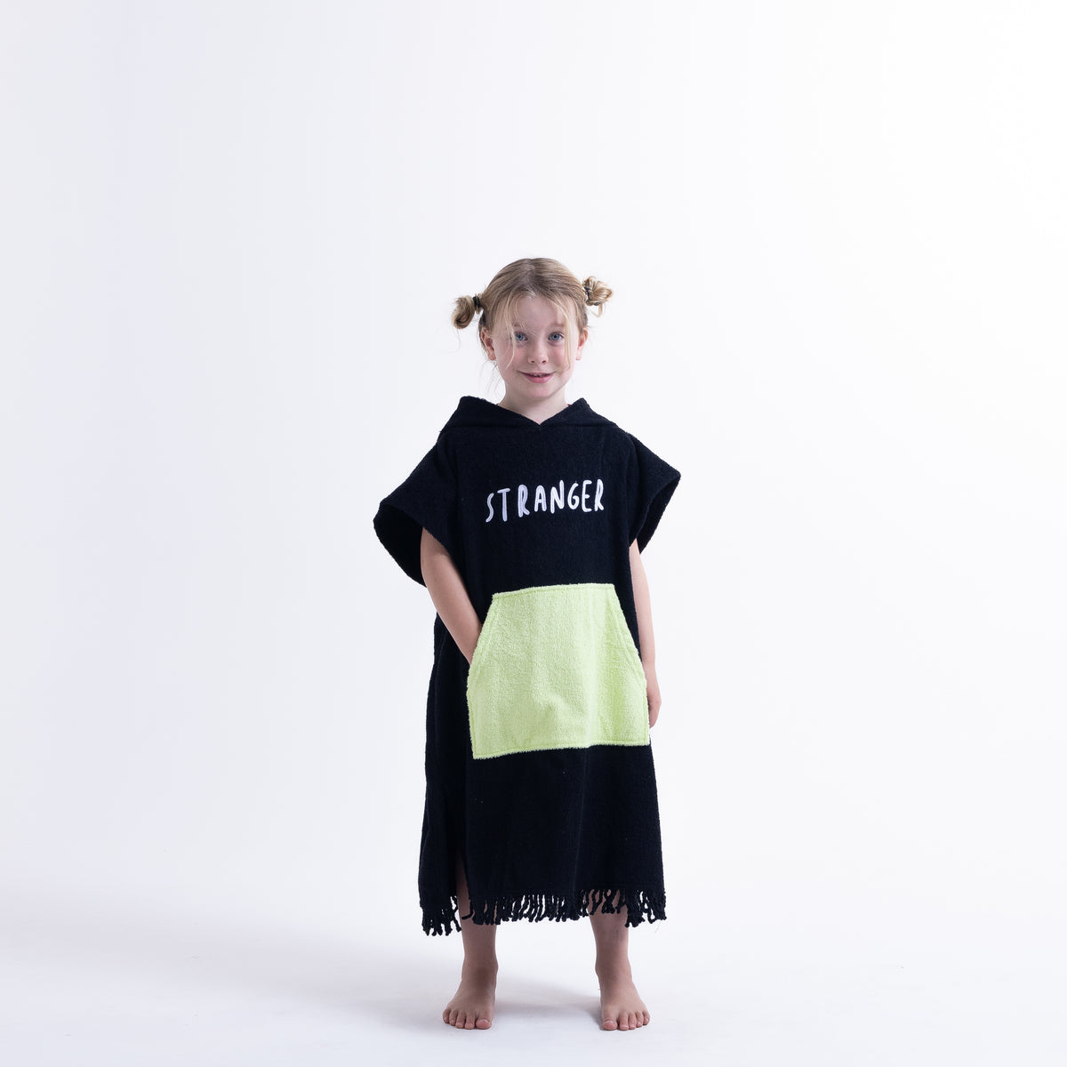 Hello Stranger Poncho Towel Black/Lime