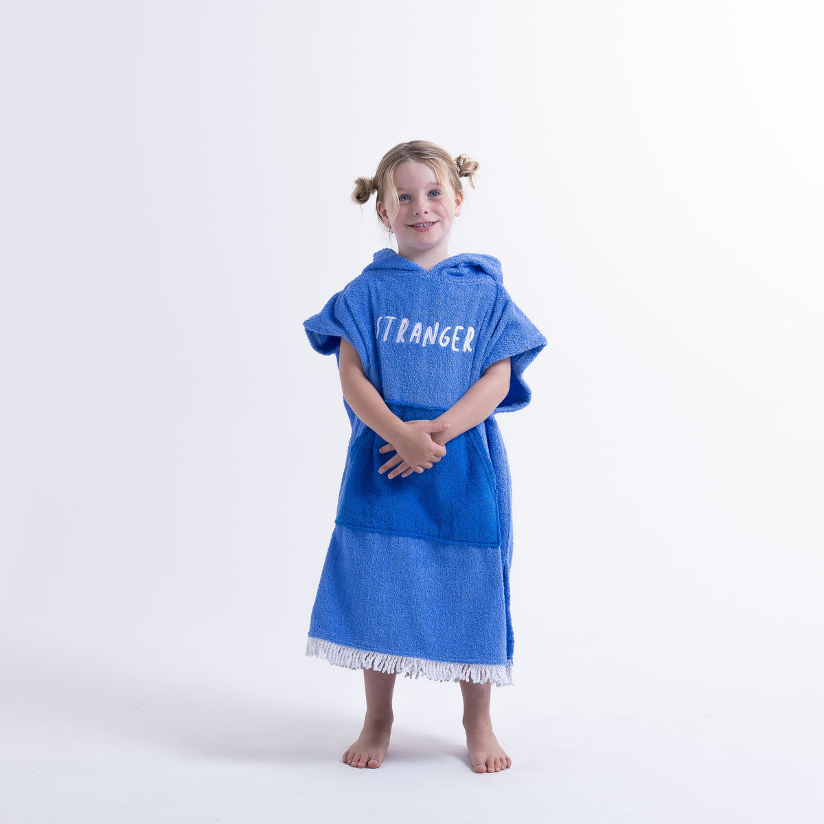 Hello Stranger Poncho Towel Blue/Light Blue